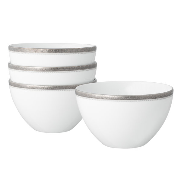 Noritake Charlotta Platinum Oz Cereal Bowls Wayfair